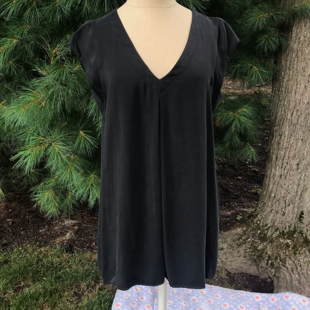 Black Tunic Dress with Shoulder Details